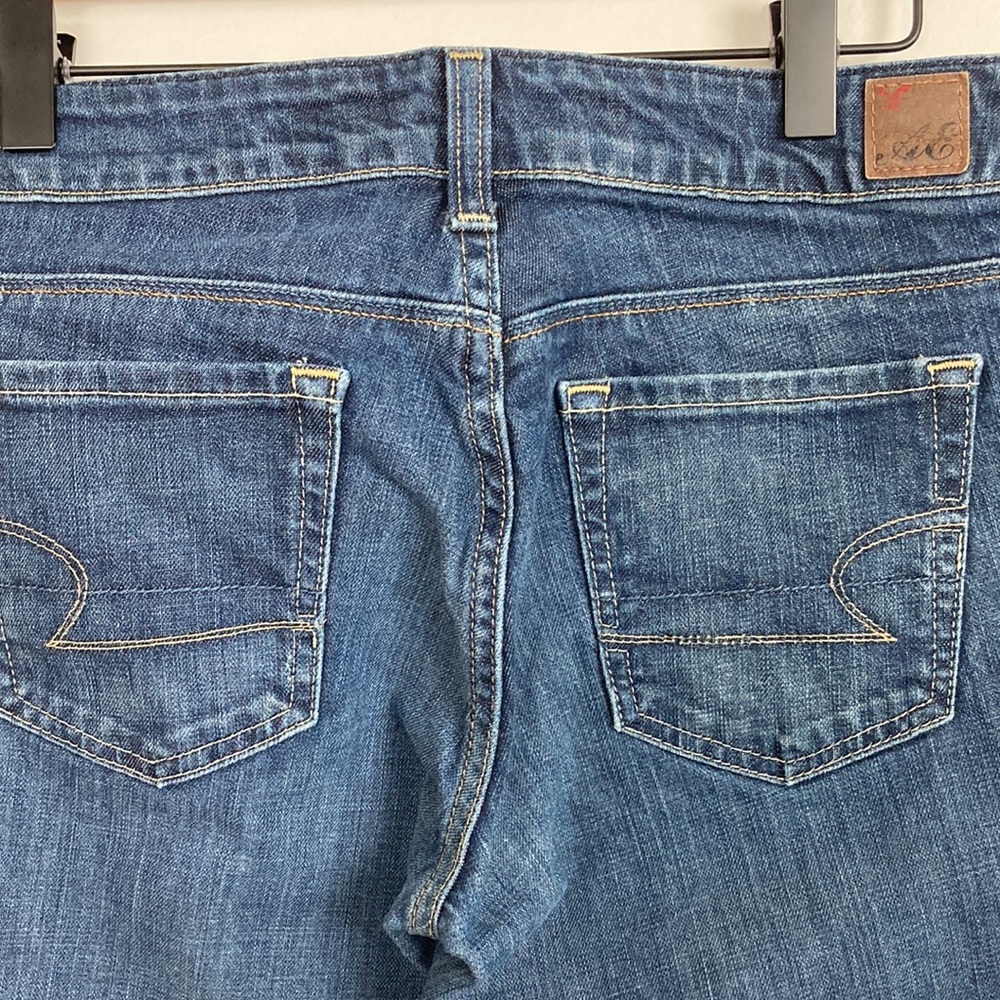 American Eagle Outfitters Women’s Straight Leg Jeans - Dark Blue - Picture 7 of 12